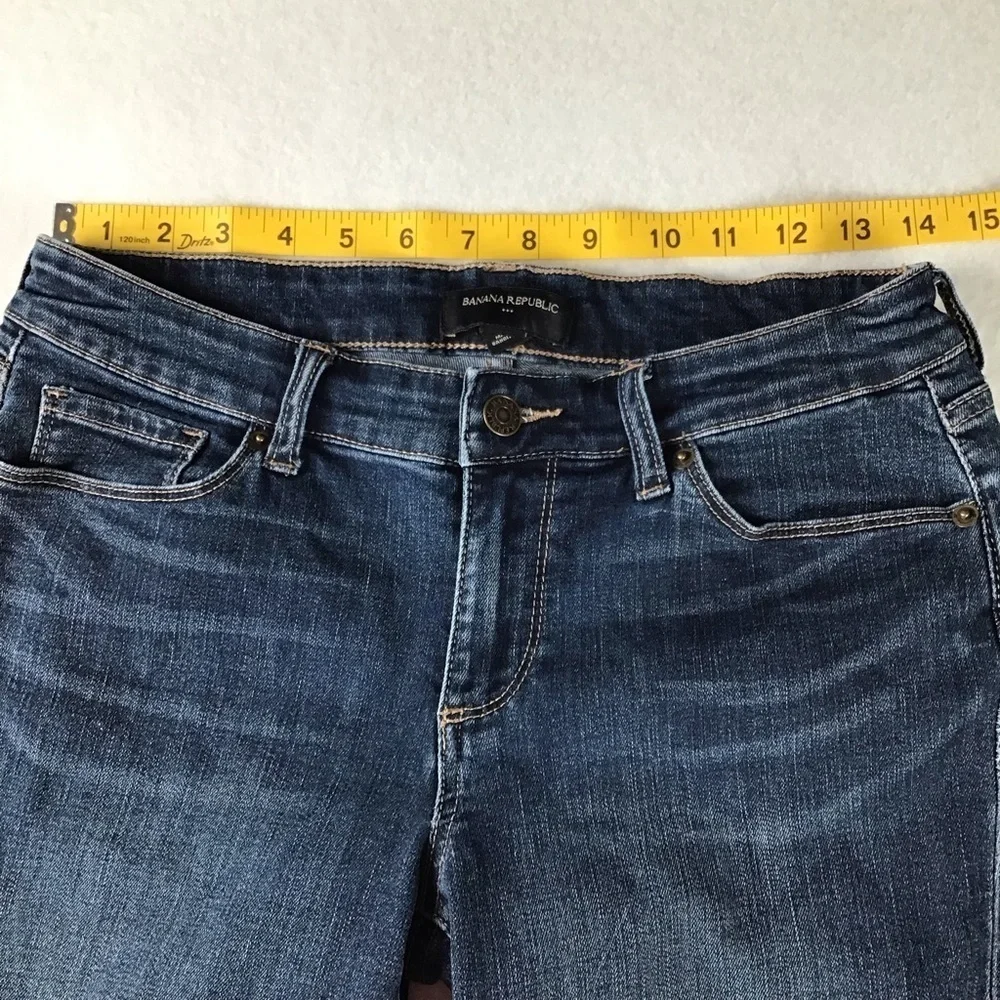 Banana Republic Factory Dark Blue Denim Bermuda Shorts